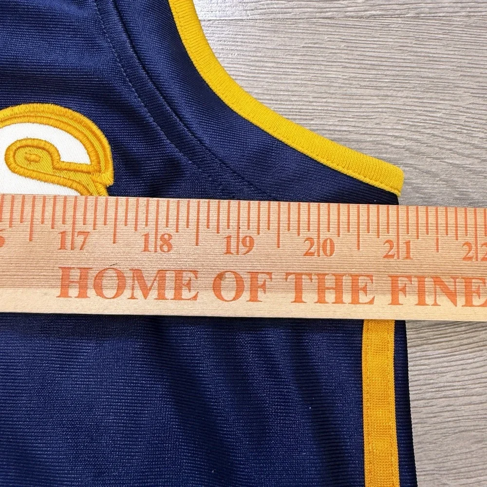 Vintage Adidas Basketball Jersey Mens Medium Blue Yellow Stitched #1
